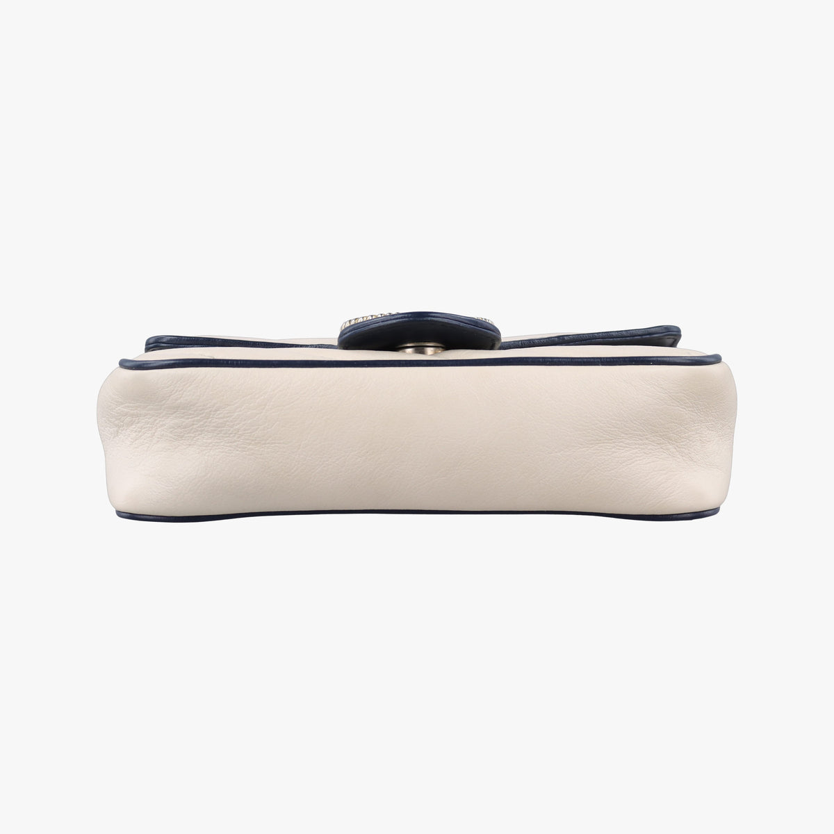 Secondhand Gucci GG Marmont White×navy Leather 574969 shoulderbag | stylenewstar