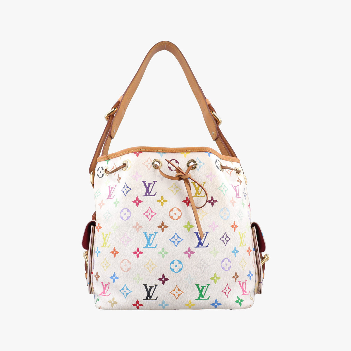 Pre-owned Louis Vuitton Petit Noe white Monogram Multicolor M42229 shoulderbag | stylenewstar