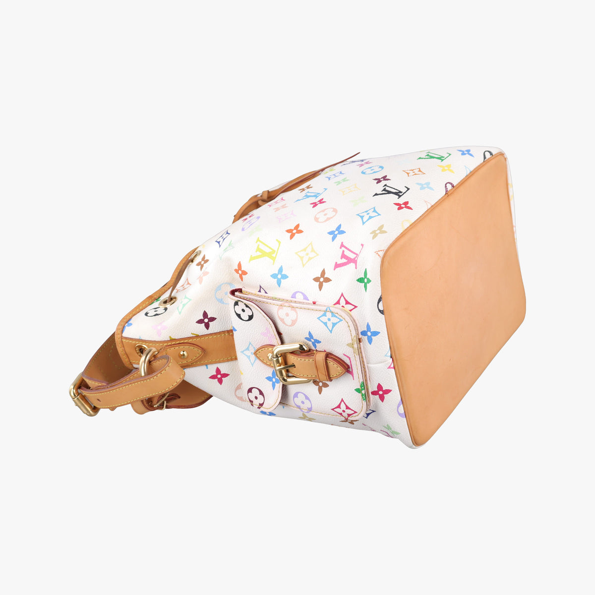 Pre-owned Louis Vuitton Petit Noe white Monogram Multicolor M42229 shoulderbag | stylenewstar