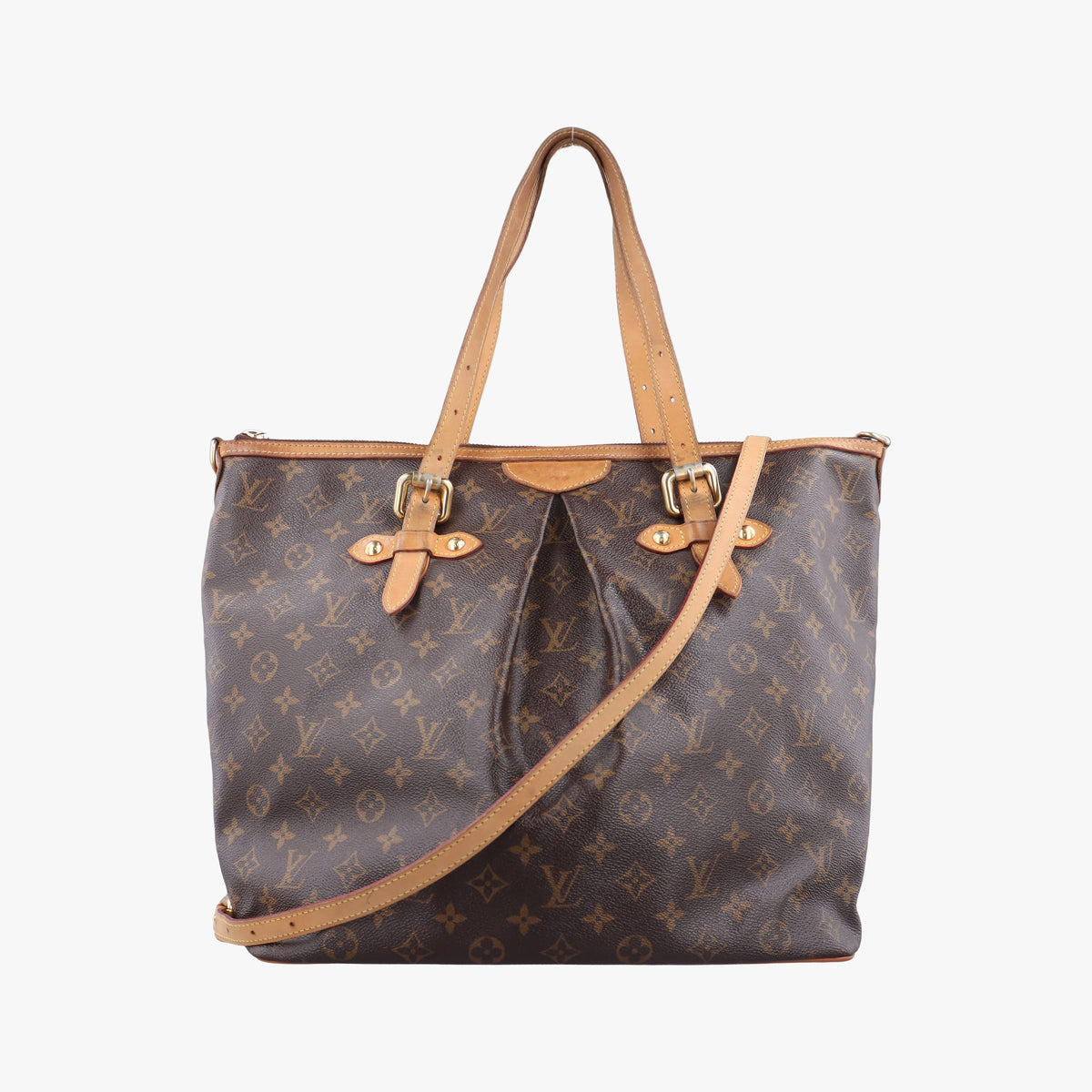 Pre-owned Louis Vuitton PALERMO GM brown Monogram Canvas M40146 shoulderbag | stylenewstar
