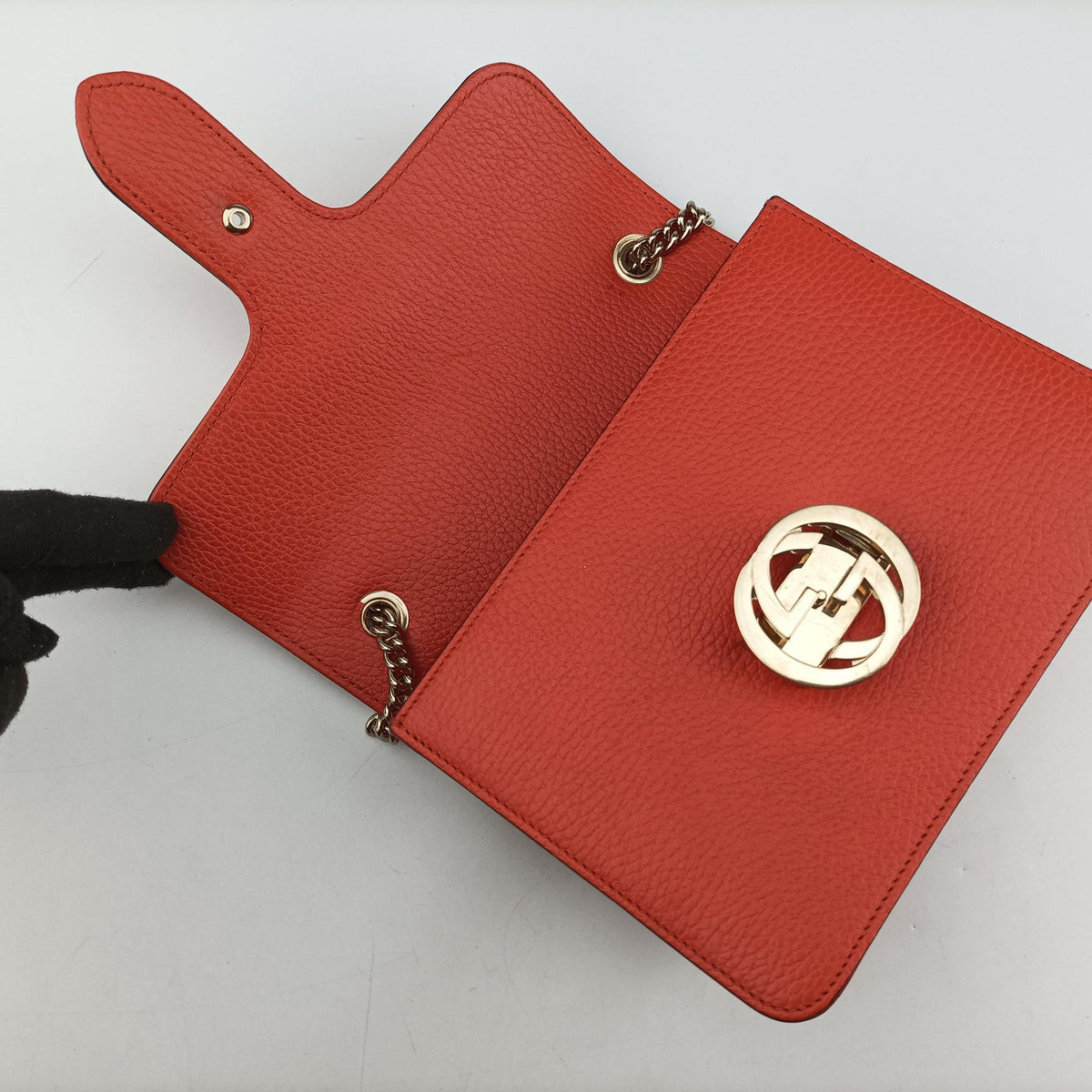 Vintage Gucci Interlocking G Orange Leather 510304 shoulderbag | stylenewstar
