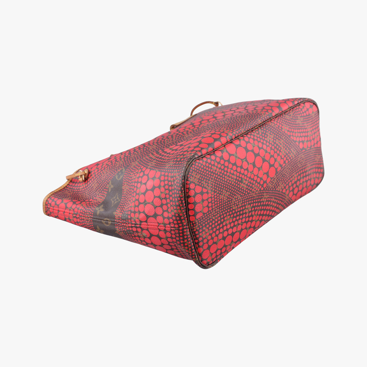 Pre-owned Louis Vuitton NEVERFULL MM Brown×Rouge Monogram Wave Dot M40686 shoulderbag | stylenewstar