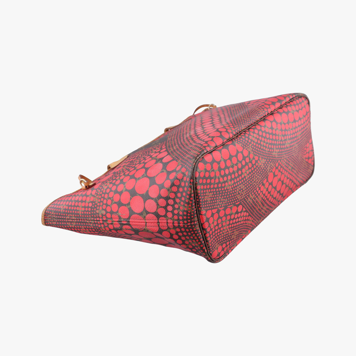 Pre-owned Louis Vuitton NEVERFULL MM Brown×Rouge Monogram Wave Dot M40686 shoulderbag | stylenewstar
