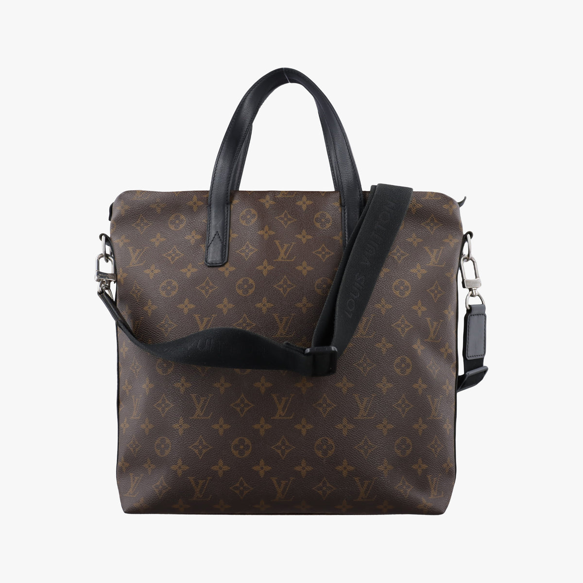 Secondhand Louis Vuitton KITAN Brown×black Monogram Macassar M40388 shoulderbag | stylenewstar