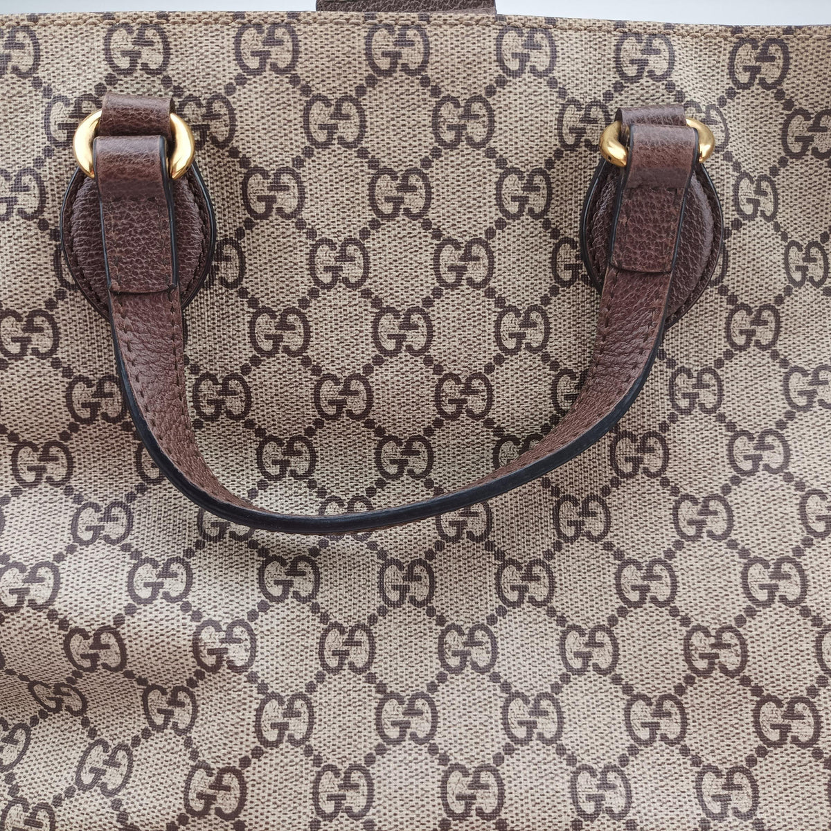 Pre-owned Gucci GG Supreme Bosco PATCHED beige×Multicolour PVC coated canvas×Leather 473887 shoulderbag | stylenewstar