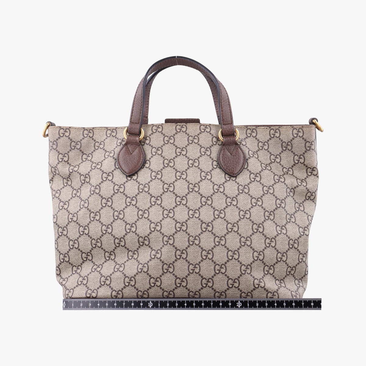 Pre-owned Gucci GG Supreme Bosco PATCHED beige×Multicolour PVC coated canvas×Leather 473887 shoulderbag | stylenewstar