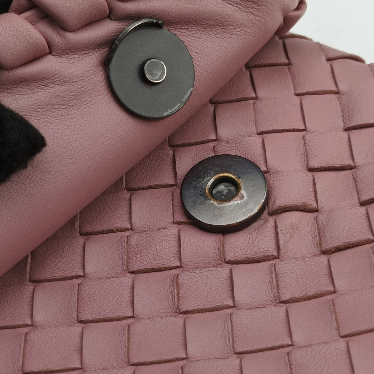 Pre-owned Bottega Veneta Intrecciato Olimpia Pink lambskin  shoulderbag | stylenewstar