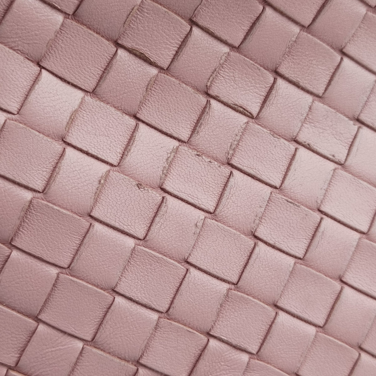 Pre-owned Bottega Veneta Intrecciato Olimpia Pink lambskin  shoulderbag | stylenewstar
