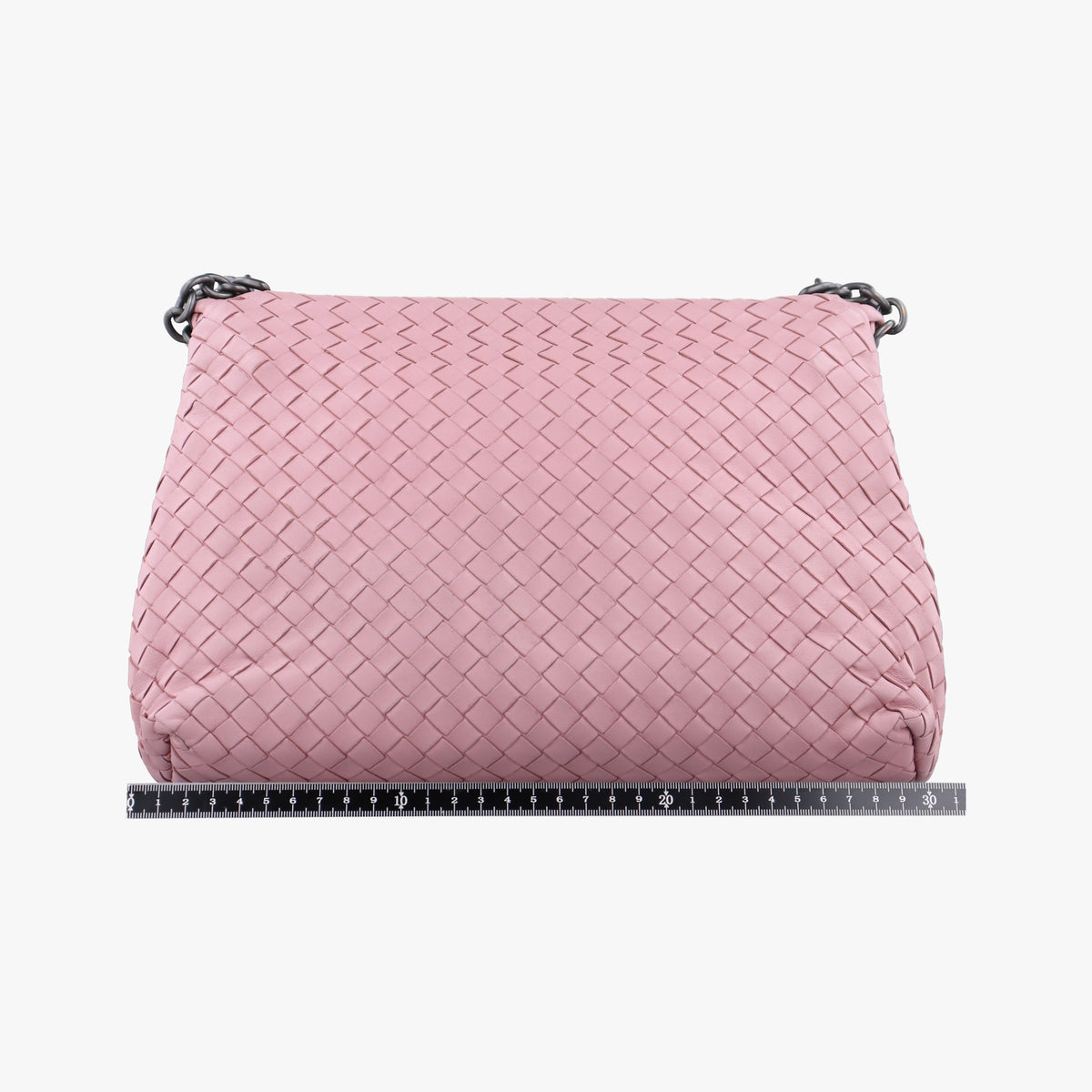 Pre-owned Bottega Veneta Intrecciato Olimpia Pink lambskin  shoulderbag | stylenewstar