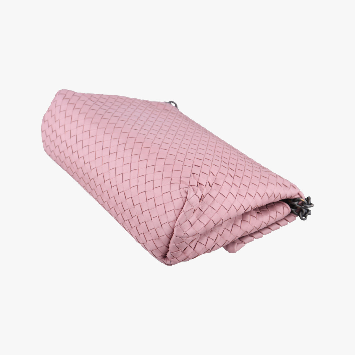 Pre-owned Bottega Veneta Intrecciato Olimpia Pink lambskin  shoulderbag | stylenewstar