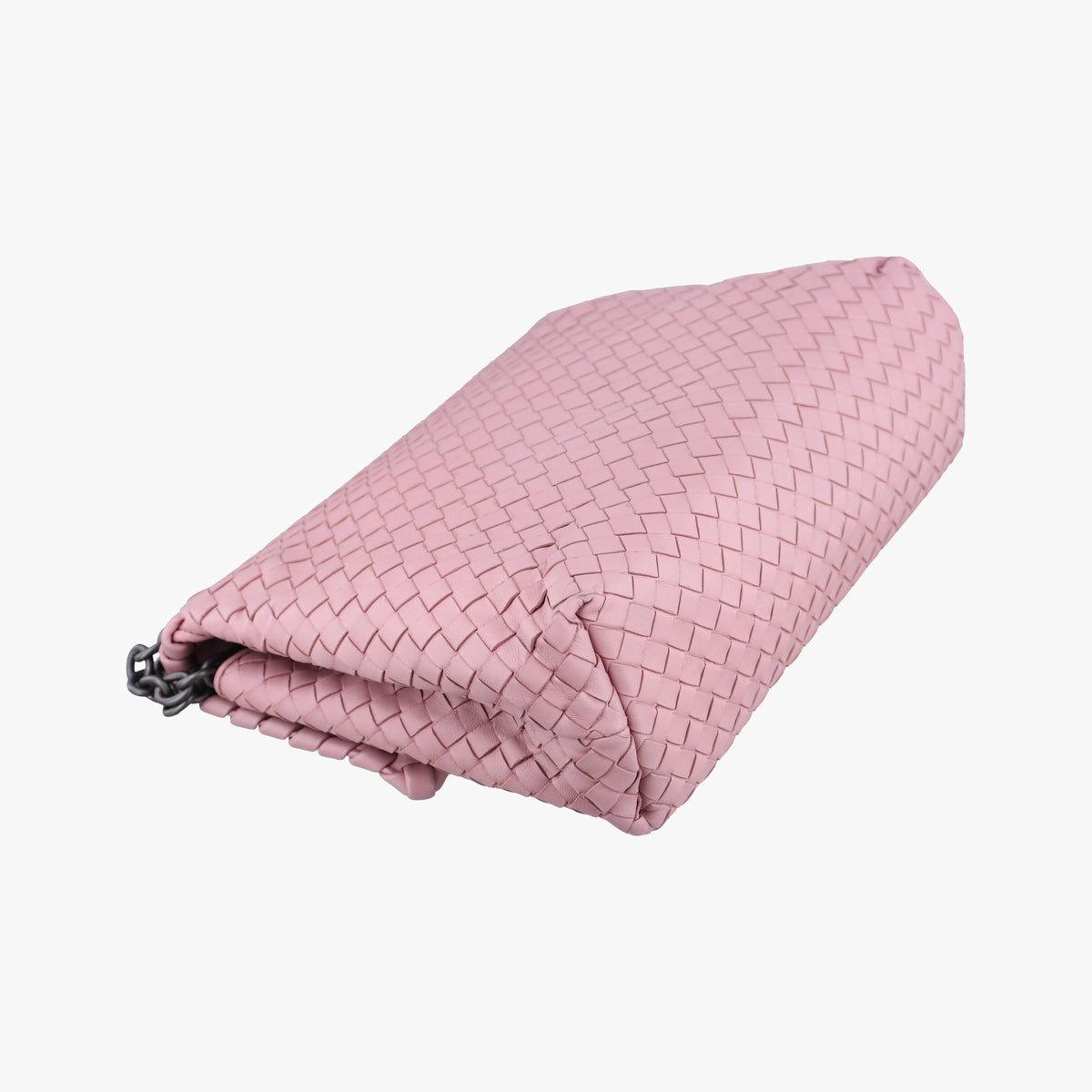 Pre-owned Bottega Veneta Intrecciato Olimpia Pink lambskin  shoulderbag | stylenewstar