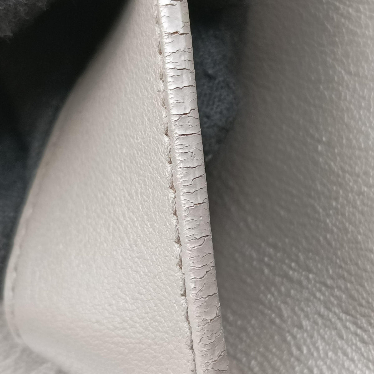 Pre-owned Yves Saint Laurent Y Ligne Petit Cabas Grey Leather 311210 handbag | stylenewstar