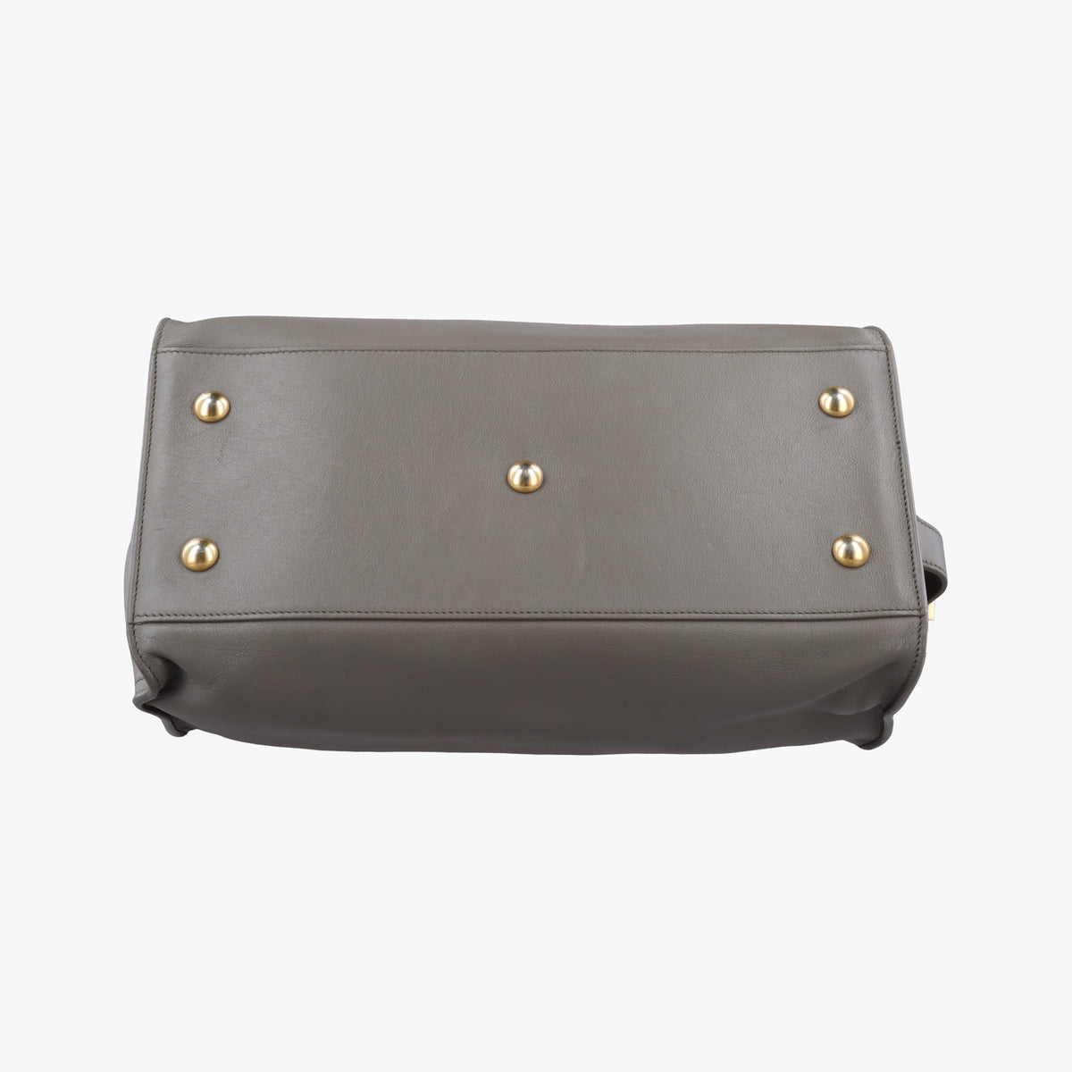 Pre-owned Yves Saint Laurent Y Ligne Petit Cabas Grey Leather 311210 handbag | stylenewstar