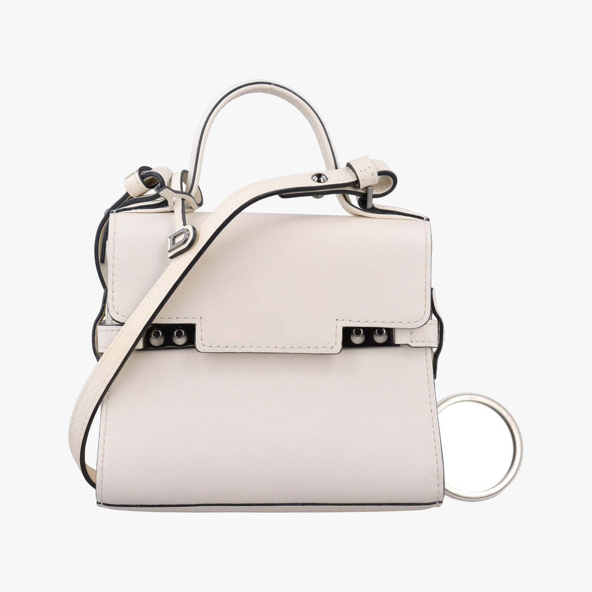 Pre-owned Delvaux Tampete White Leather  shoulderbag | stylenewstar