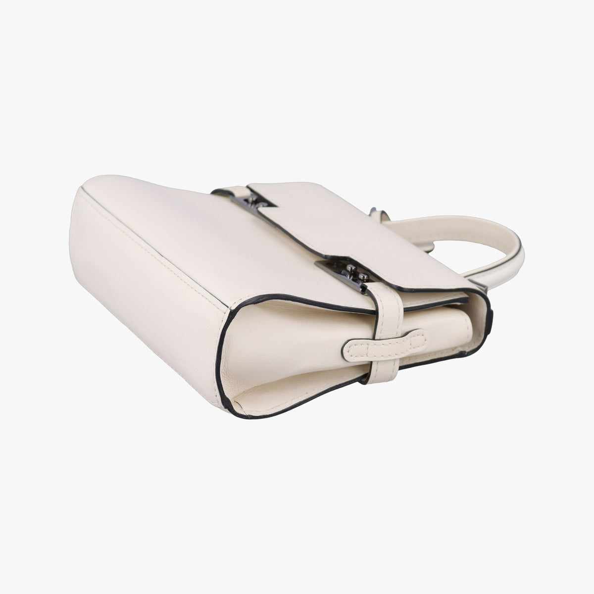 Pre-owned Delvaux Tampete White Leather  shoulderbag | stylenewstar