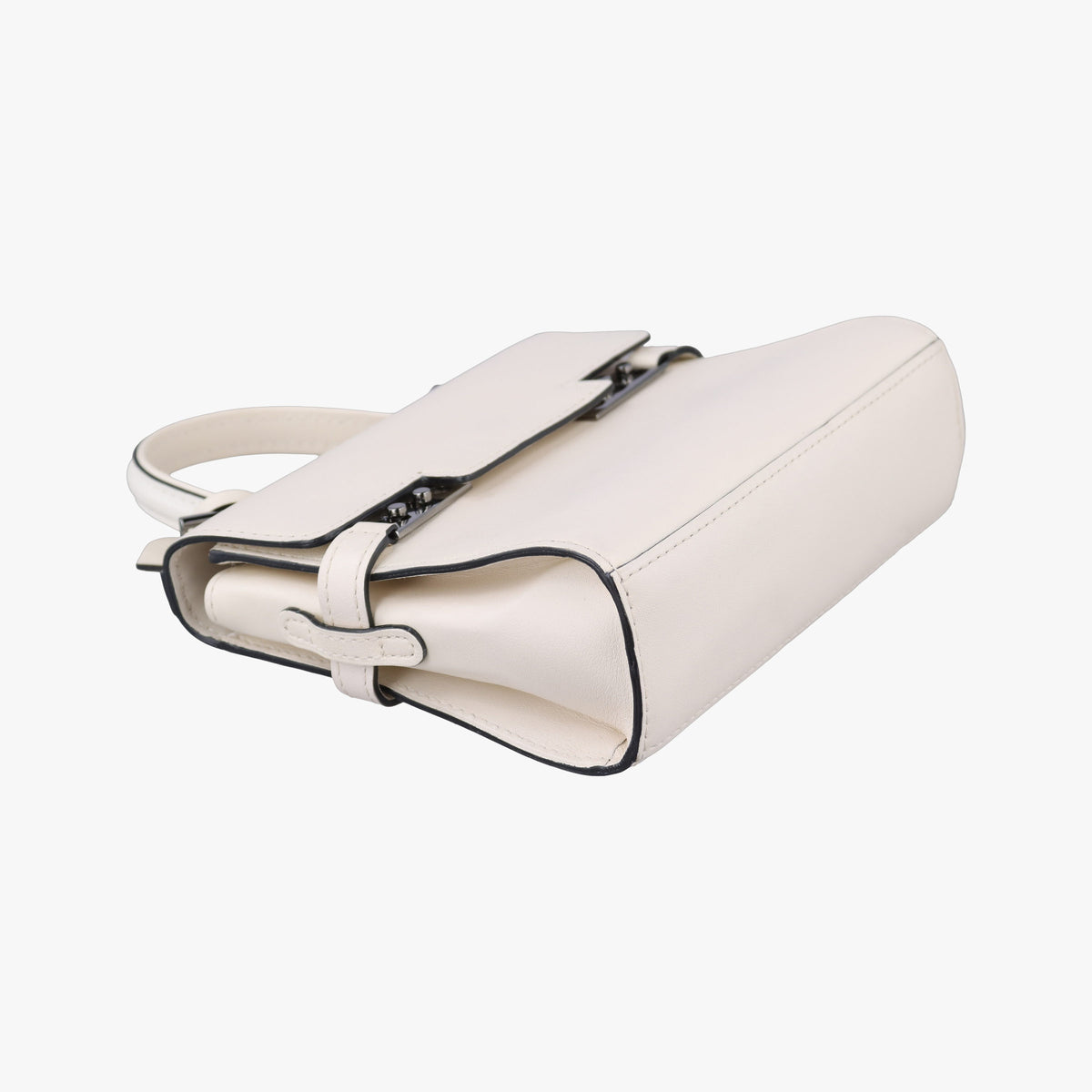 Pre-owned Delvaux Tampete White Leather  shoulderbag | stylenewstar