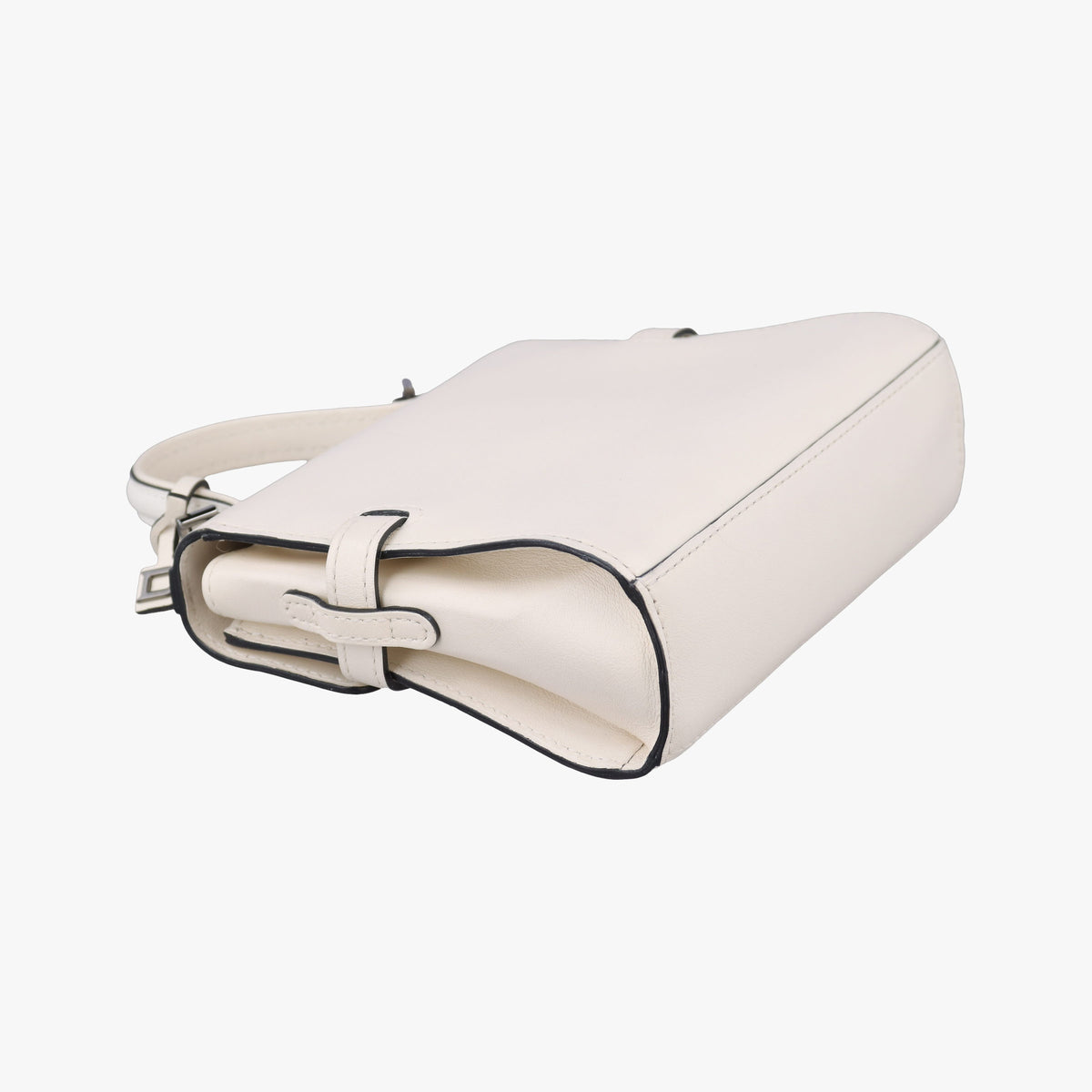 Pre-owned Delvaux Tampete White Leather  shoulderbag | stylenewstar