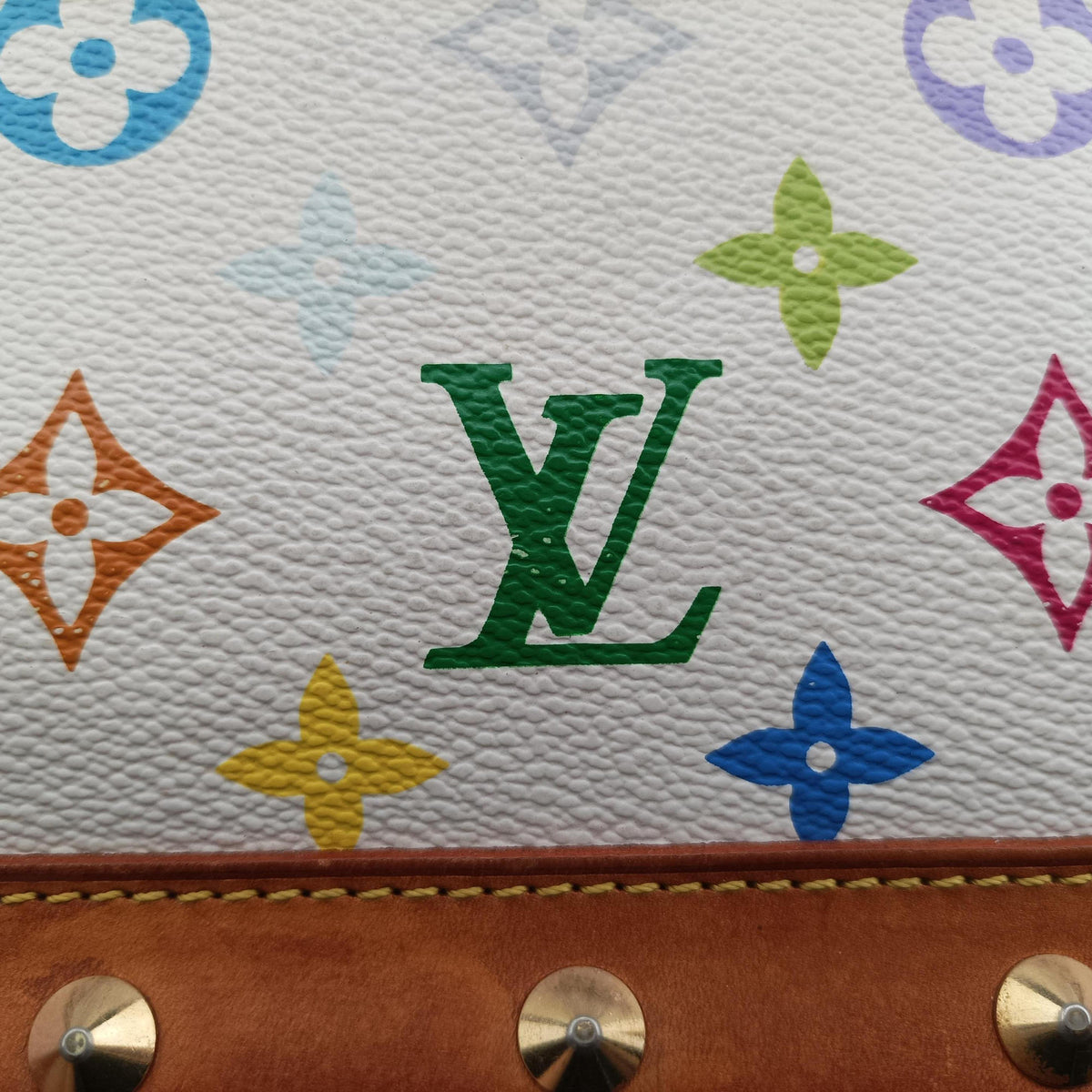 Pre-owned Louis Vuitton Alma PM white Monogram Multicolor M92647 handbag | stylenewstar