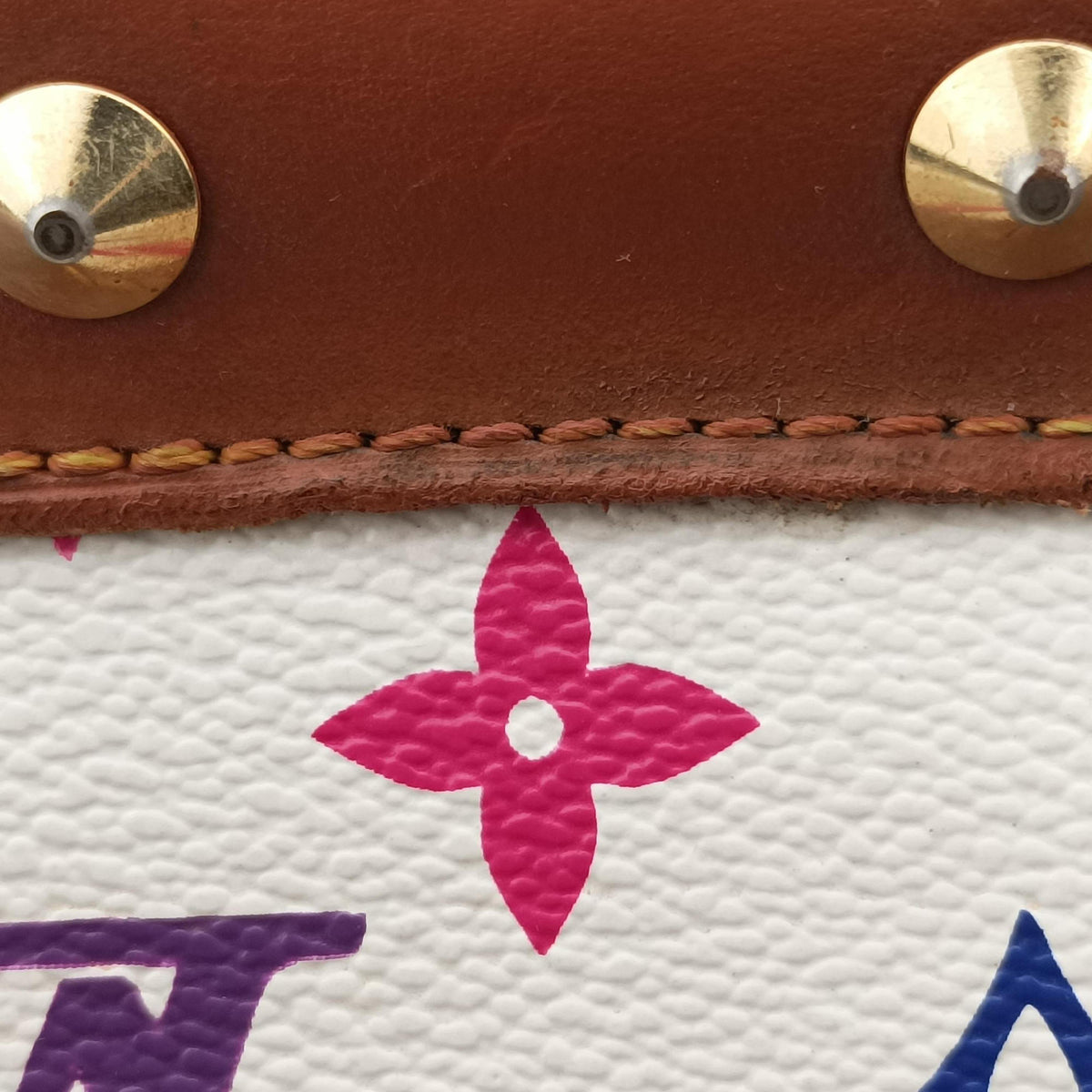 Pre-owned Louis Vuitton Alma PM white Monogram Multicolor M92647 handbag | stylenewstar