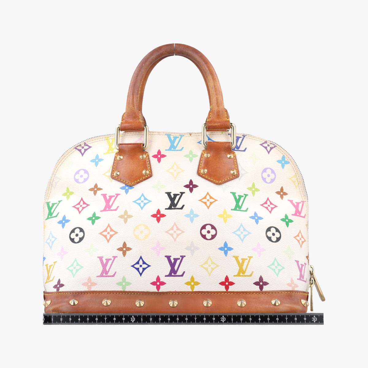 Pre-owned Louis Vuitton Alma PM white Monogram Multicolor M92647 handbag | stylenewstar