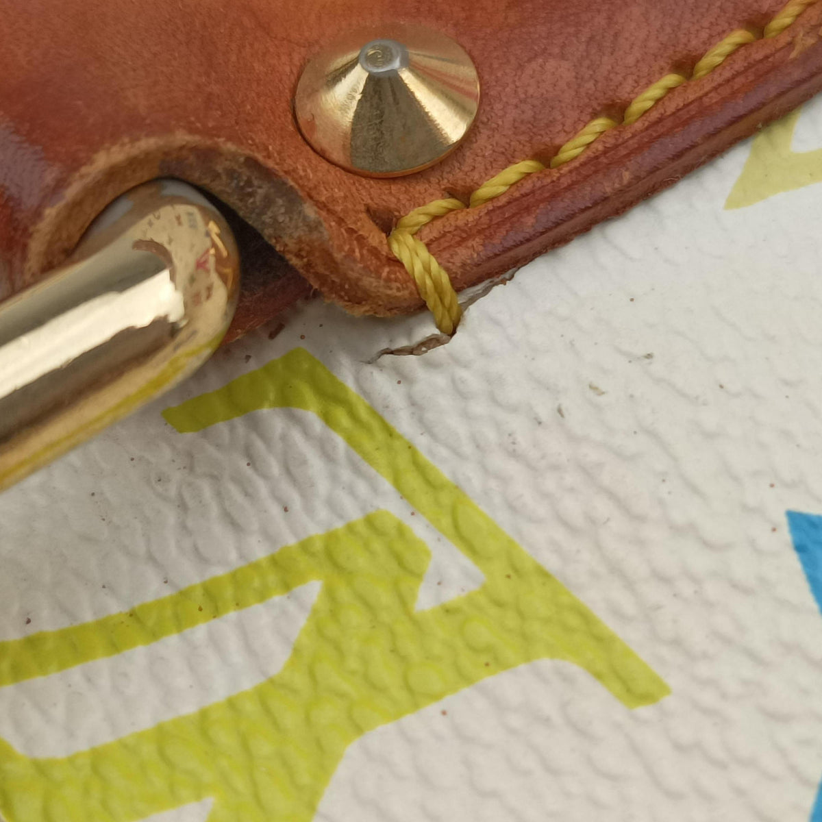 Pre-owned Louis Vuitton Alma PM white Monogram Multicolor M92647 handbag | stylenewstar