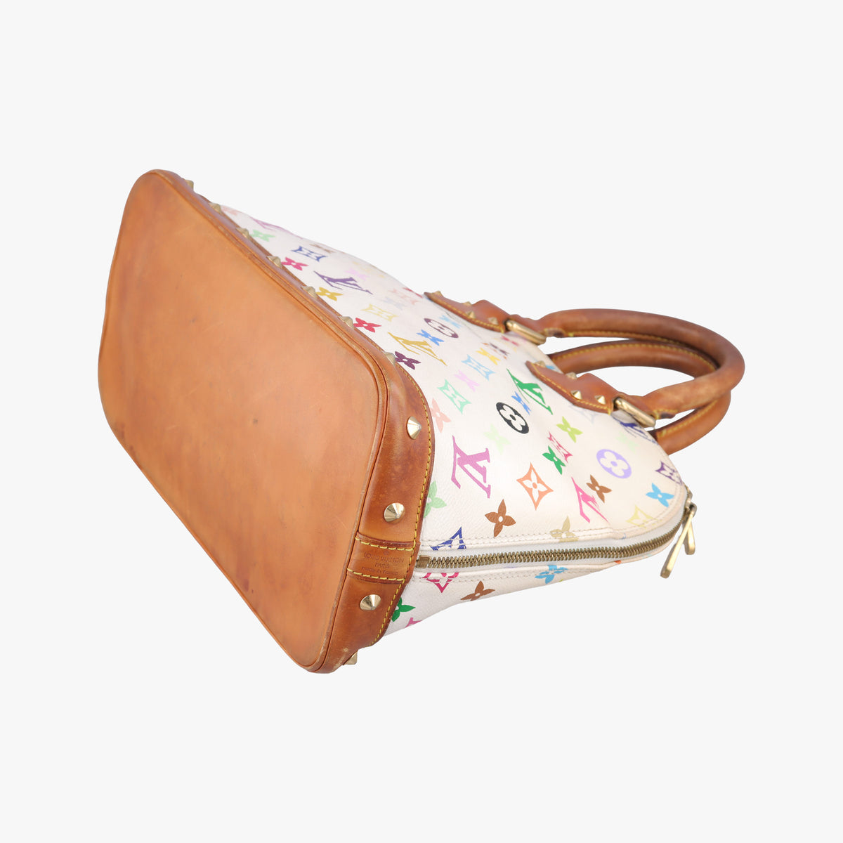 Pre-owned Louis Vuitton Alma PM white Monogram Multicolor M92647 handbag | stylenewstar