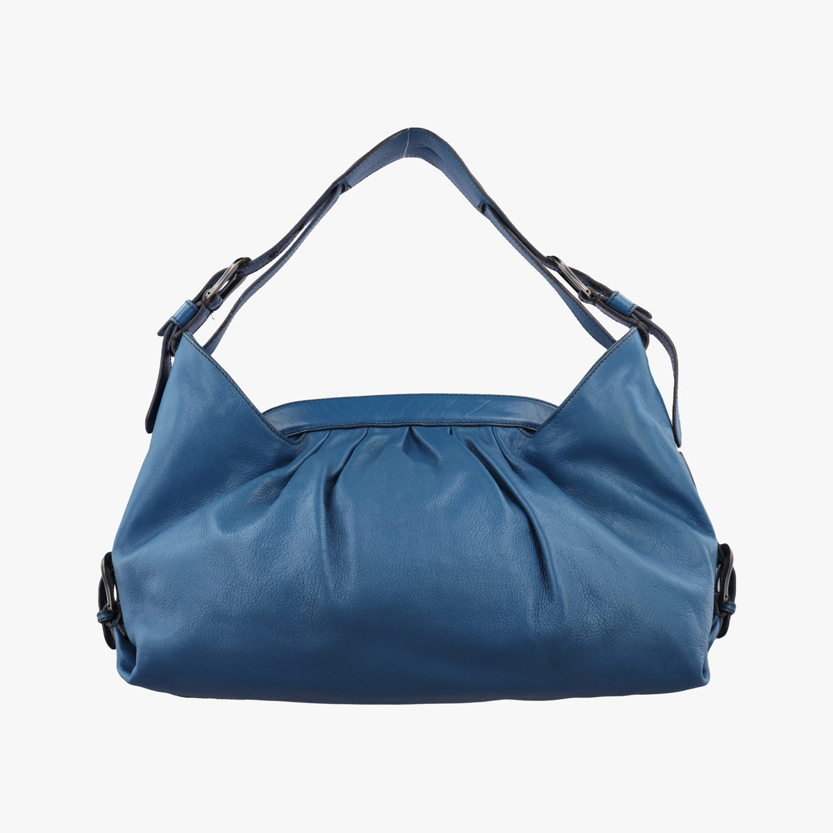 Pre-owned Fendi Toile de Cuir Blue Leather 8BR579 shoulderbag | stylenewstar
