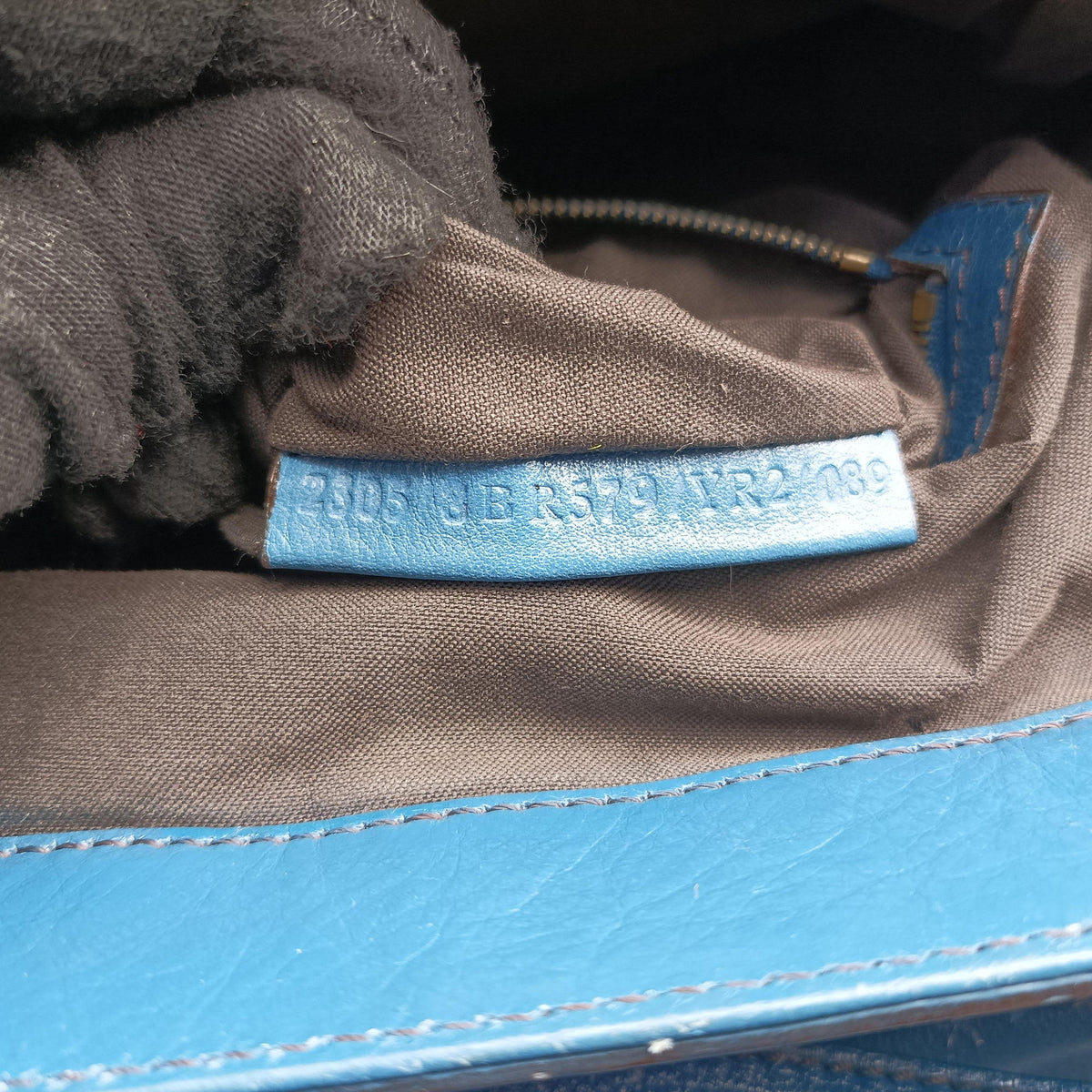 Pre-owned Fendi Toile de Cuir Blue Leather 8BR579 shoulderbag | stylenewstar