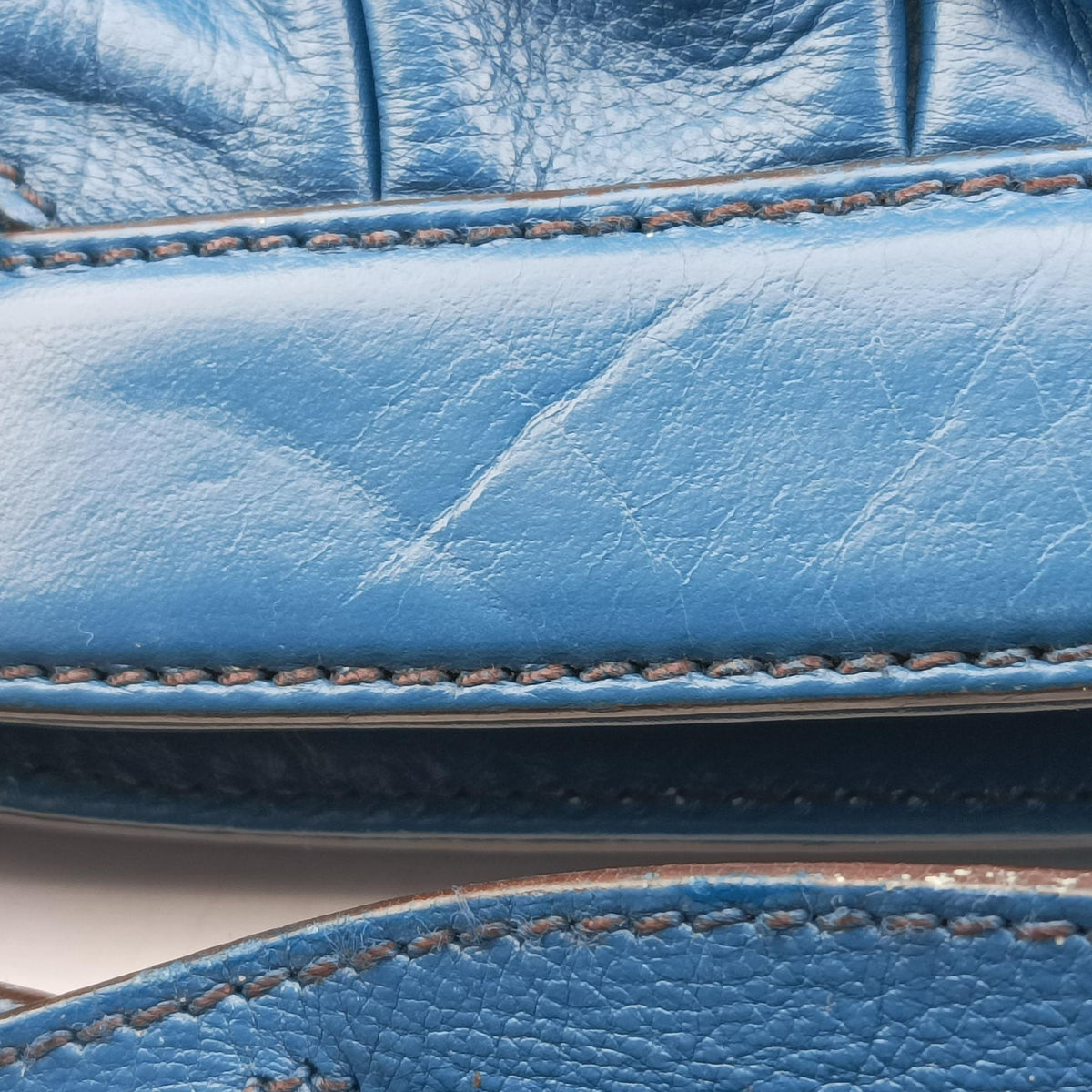 Pre-owned Fendi Toile de Cuir Blue Leather 8BR579 shoulderbag | stylenewstar