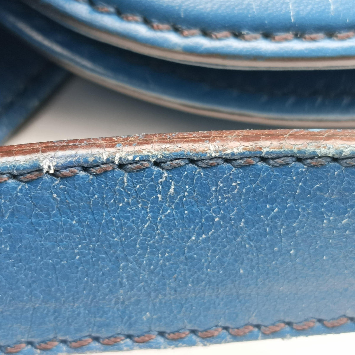Pre-owned Fendi Toile de Cuir Blue Leather 8BR579 shoulderbag | stylenewstar