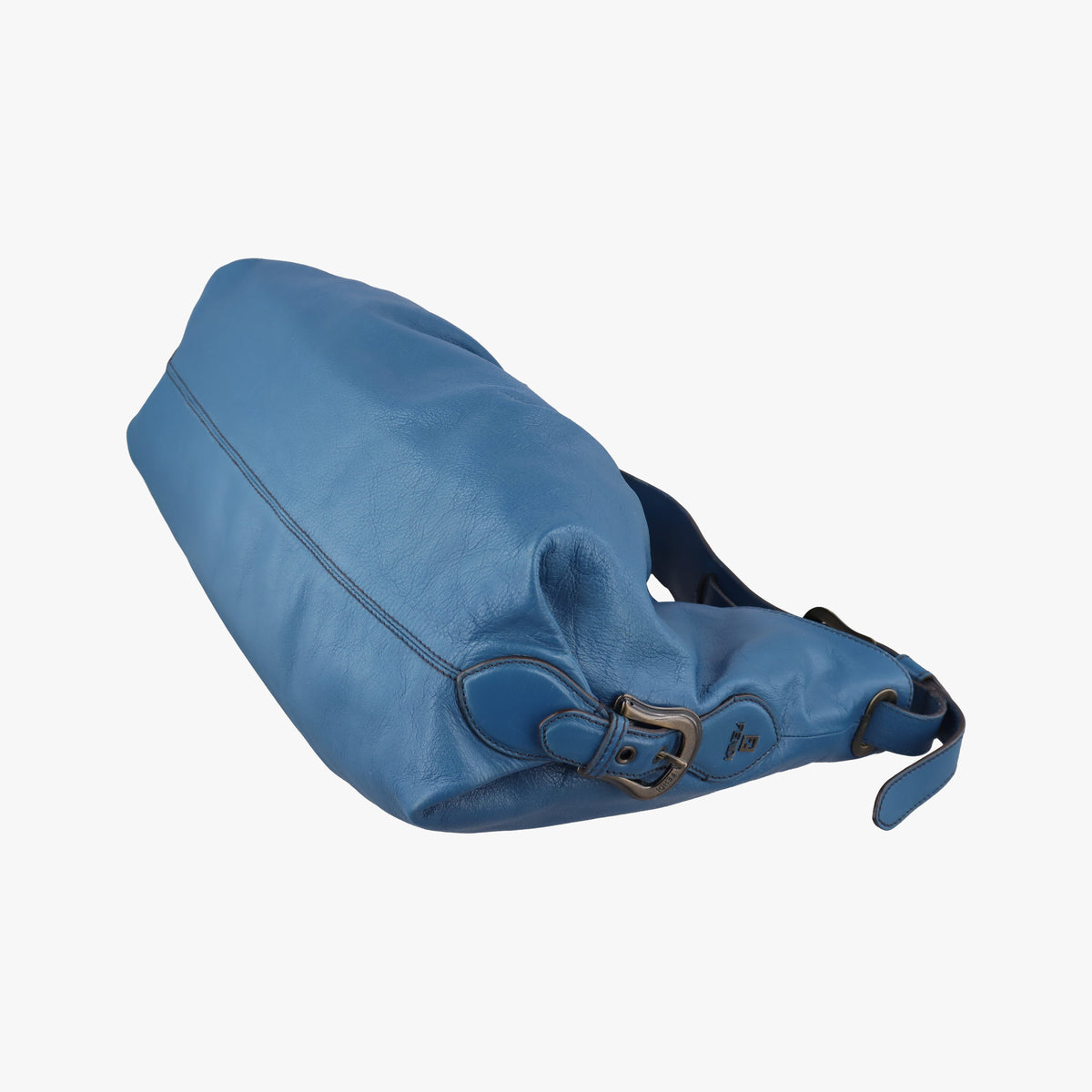 Pre-owned Fendi Toile de Cuir Blue Leather 8BR579 shoulderbag | stylenewstar