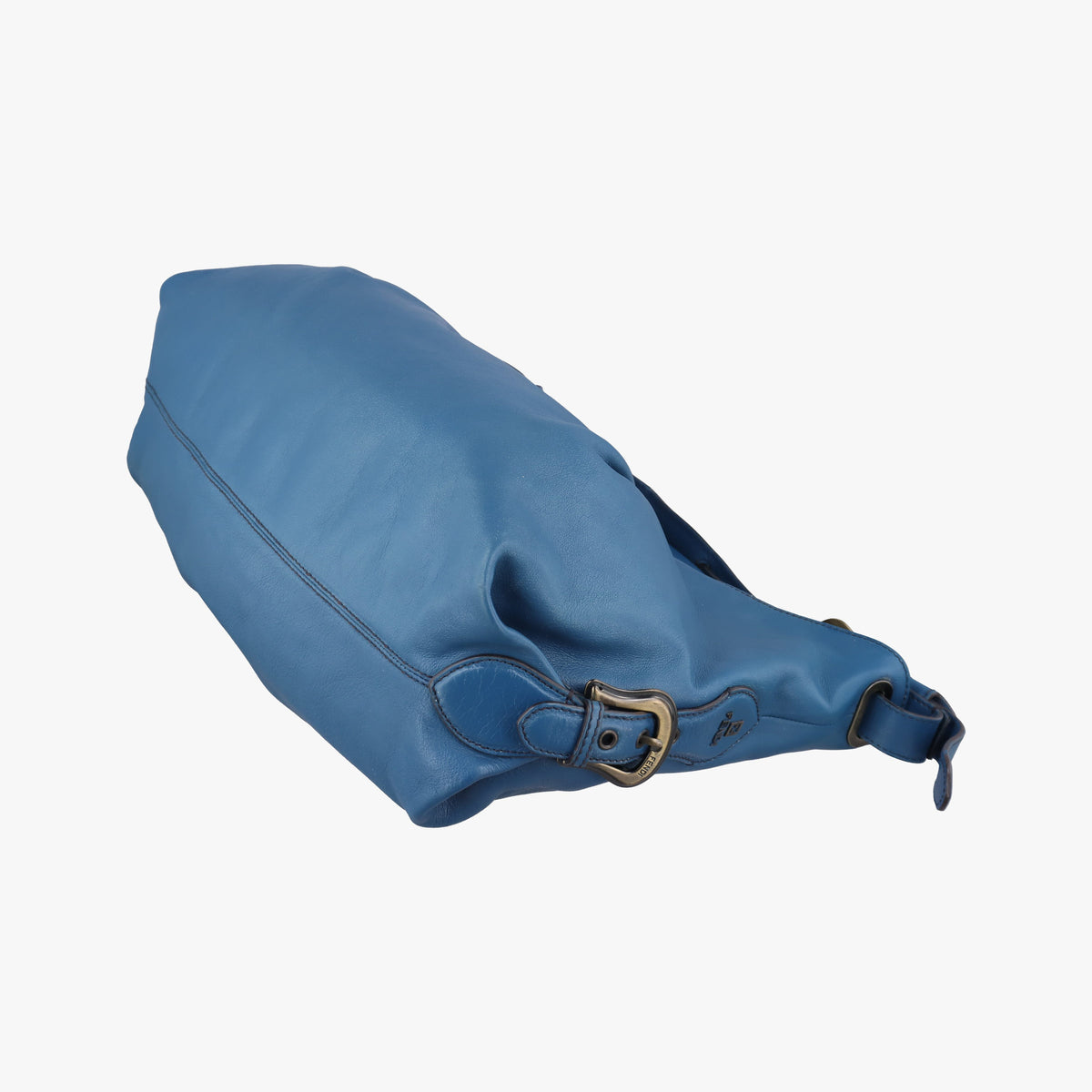 Pre-owned Fendi Toile de Cuir Blue Leather 8BR579 shoulderbag | stylenewstar