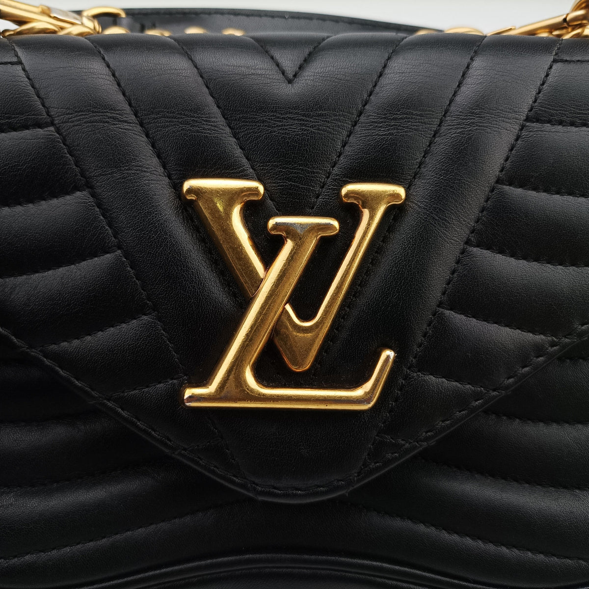 Pre-owned Louis Vuitton New Wave PM Noir Leather M51683 shoulderbag | stylenewstar