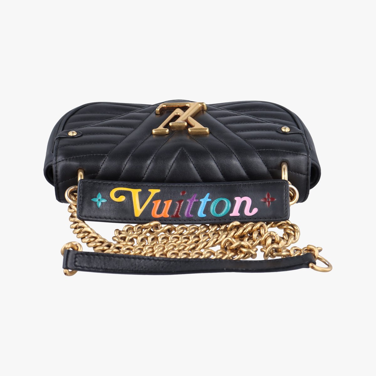 Pre-owned Louis Vuitton New Wave PM Noir Leather M51683 shoulderbag | stylenewstar