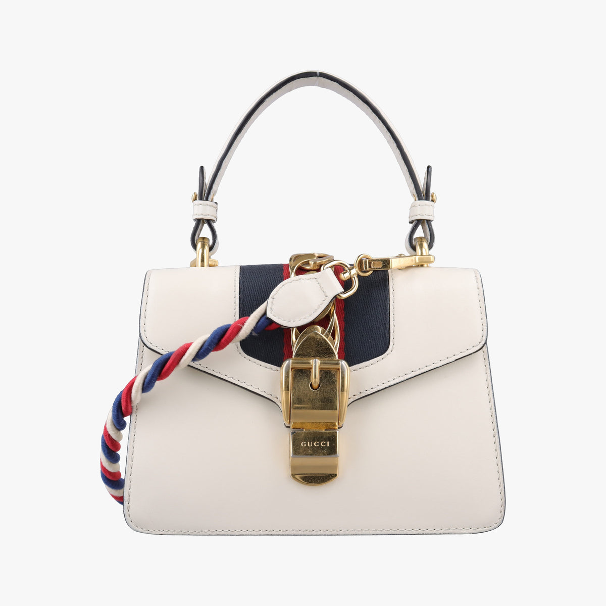Pre-owned Gucci Sylvie White Leather 470270 shoulderbag | stylenewstar
