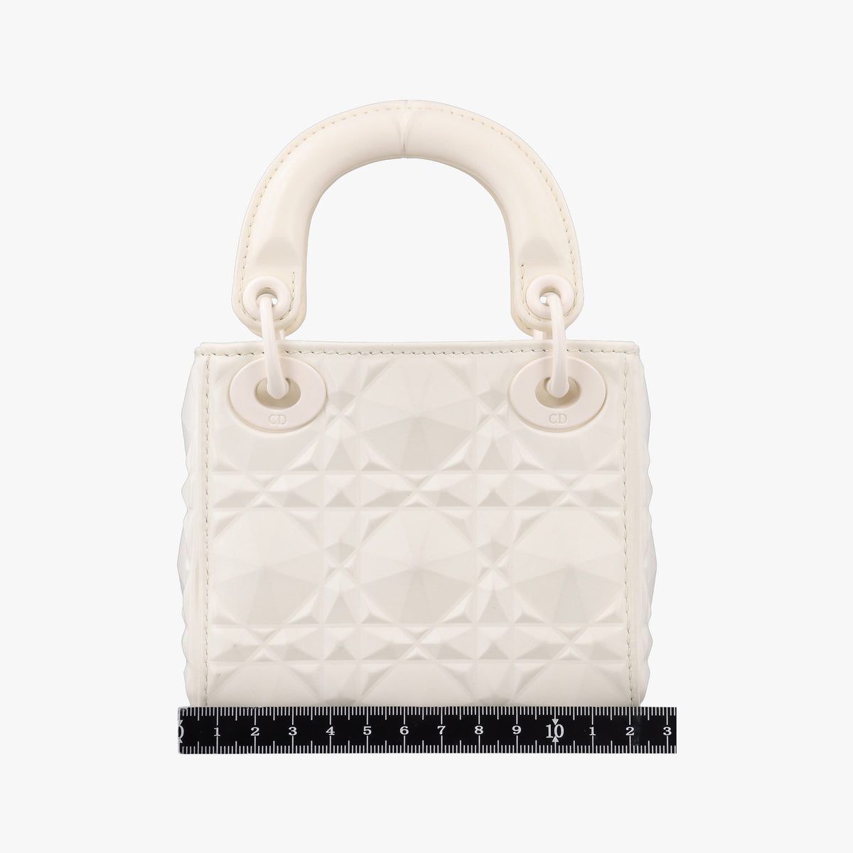Pre-owned Christian Dior Lady Dior White leather  shoulderbag | stylenewstar