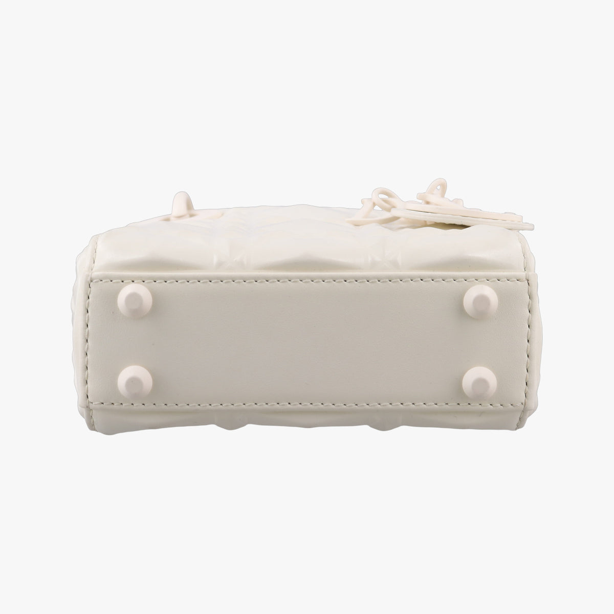 Pre-owned Christian Dior Lady Dior White leather  shoulderbag | stylenewstar