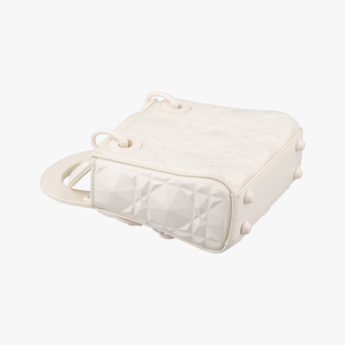 Pre-owned Christian Dior Lady Dior White leather  shoulderbag | stylenewstar