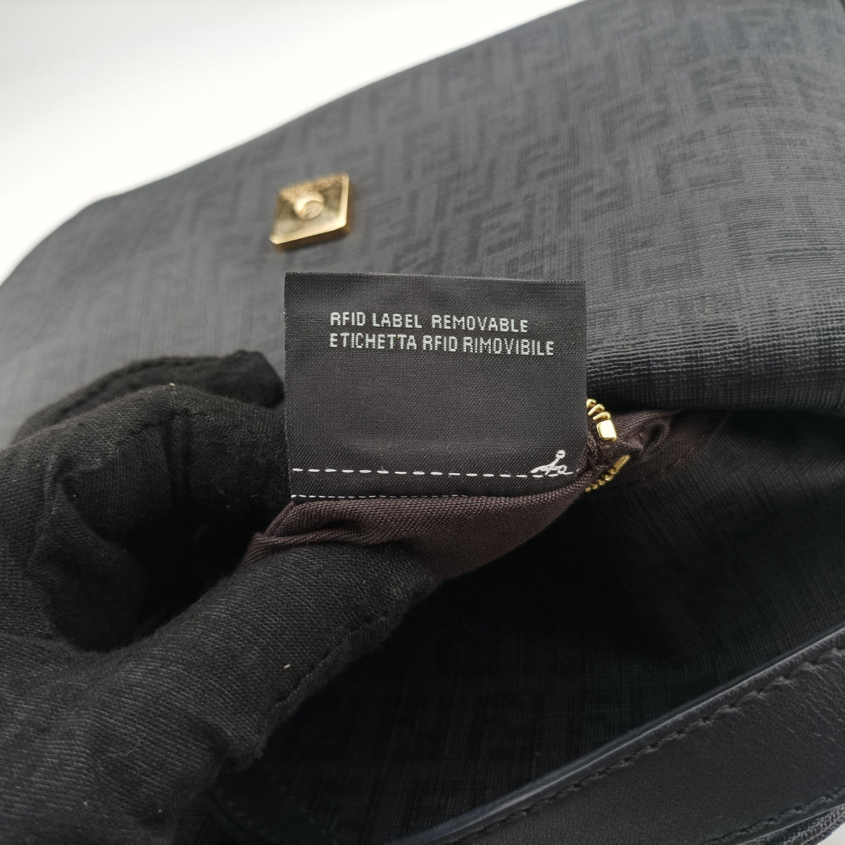Secondhand Fendi Zucchino Baguette Black PVC Coated Canvas 8BR003 shoulderbag | stylenewstar