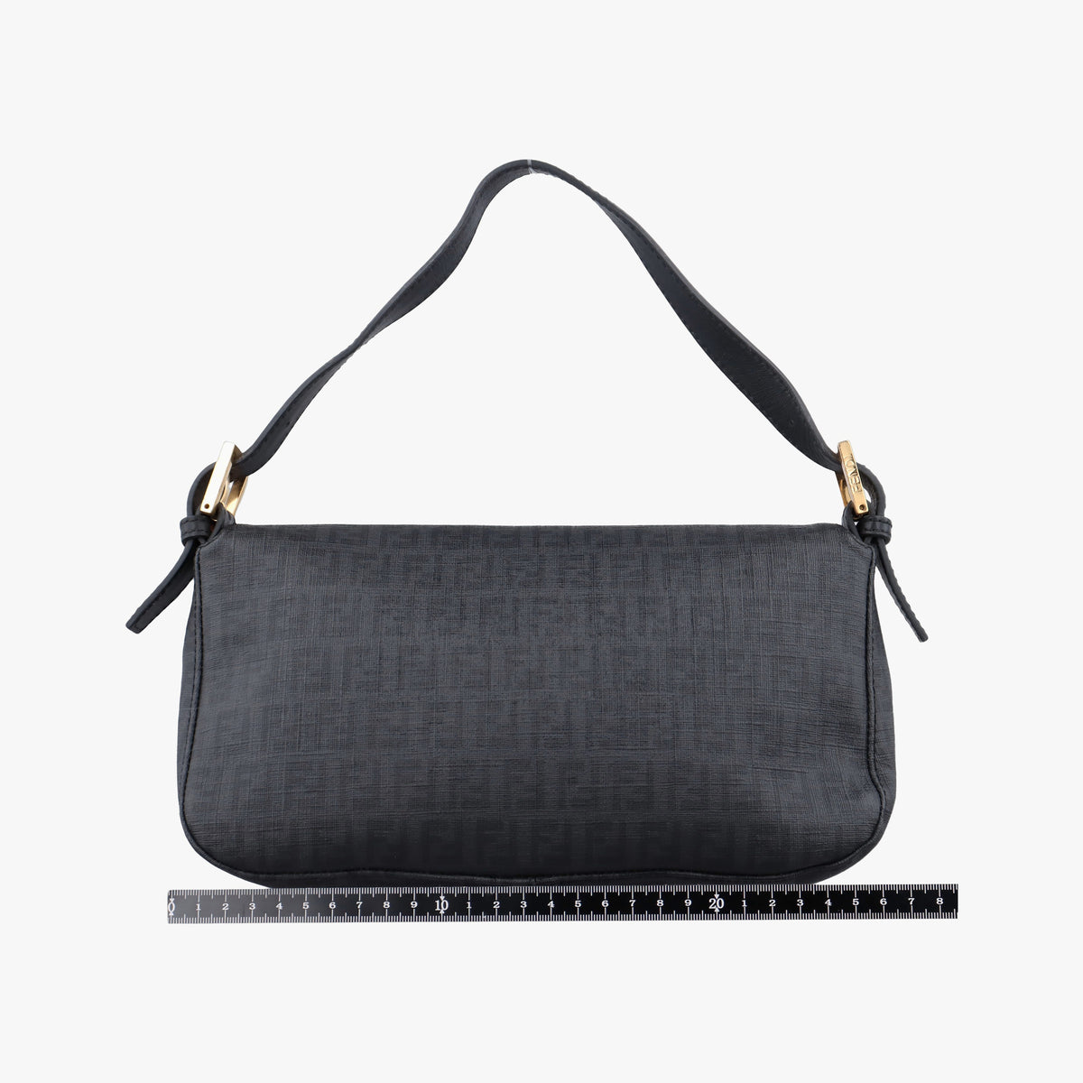 Secondhand Fendi Zucchino Baguette Black PVC Coated Canvas 8BR003 shoulderbag | stylenewstar