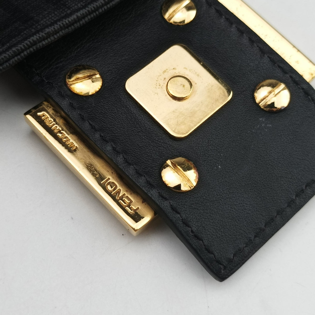 Secondhand Fendi Zucchino Baguette Black PVC Coated Canvas 8BR003 shoulderbag | stylenewstar