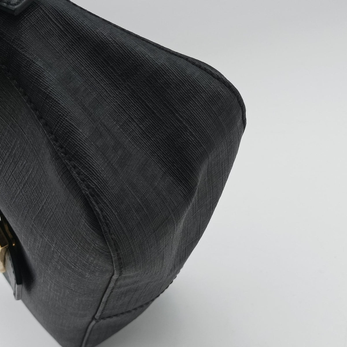 Secondhand Fendi Zucchino Baguette Black PVC Coated Canvas 8BR003 shoulderbag | stylenewstar
