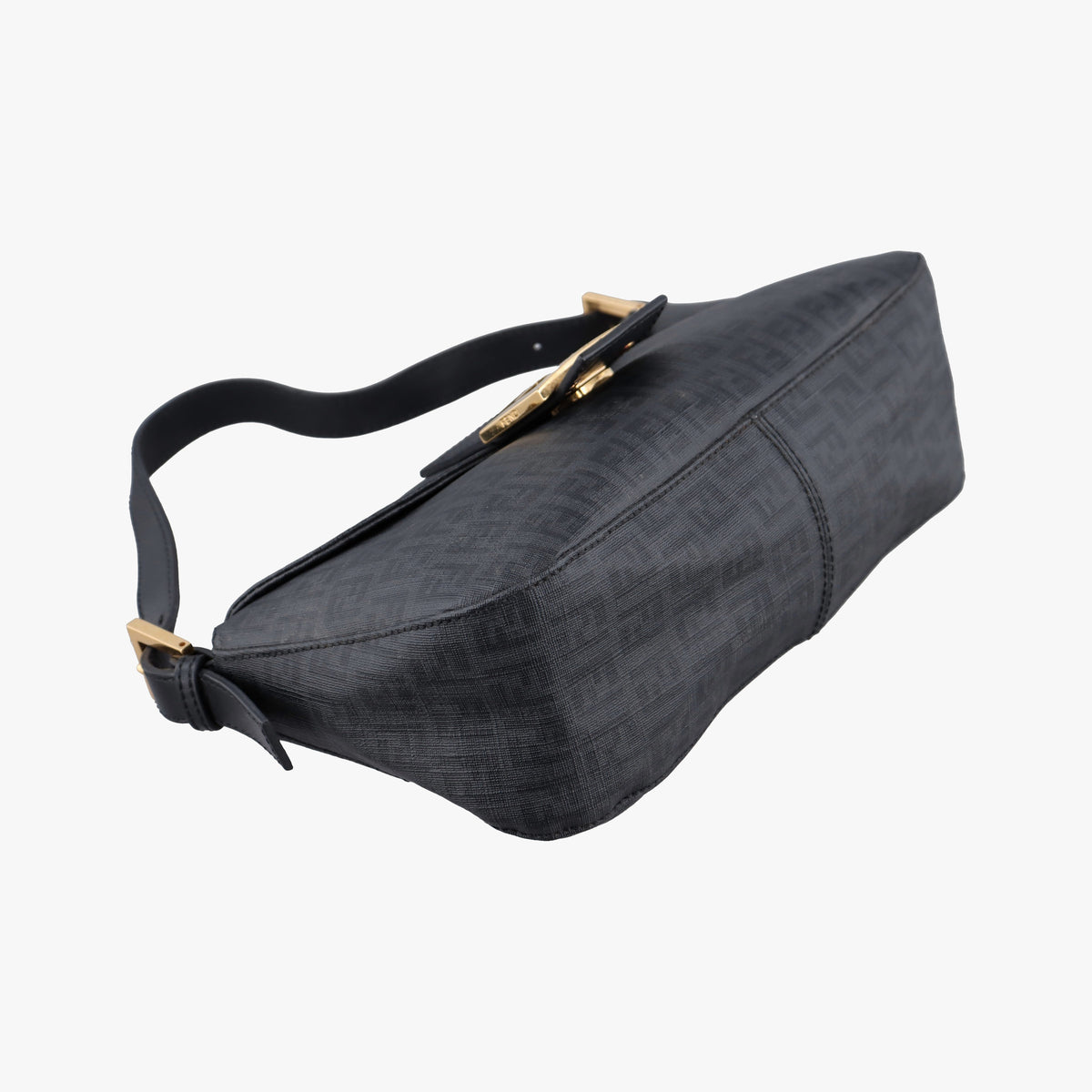 Secondhand Fendi Zucchino Baguette Black PVC Coated Canvas 8BR003 shoulderbag | stylenewstar