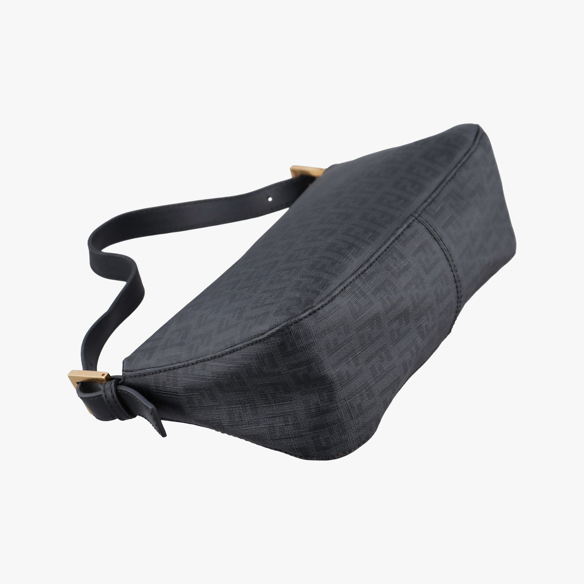 Secondhand Fendi Zucchino Baguette Black PVC Coated Canvas 8BR003 shoulderbag | stylenewstar
