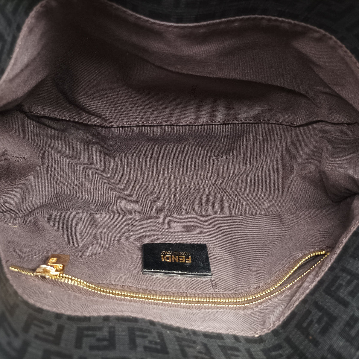 Secondhand Fendi Zucchino Baguette Black PVC Coated Canvas 8BR003 shoulderbag | stylenewstar