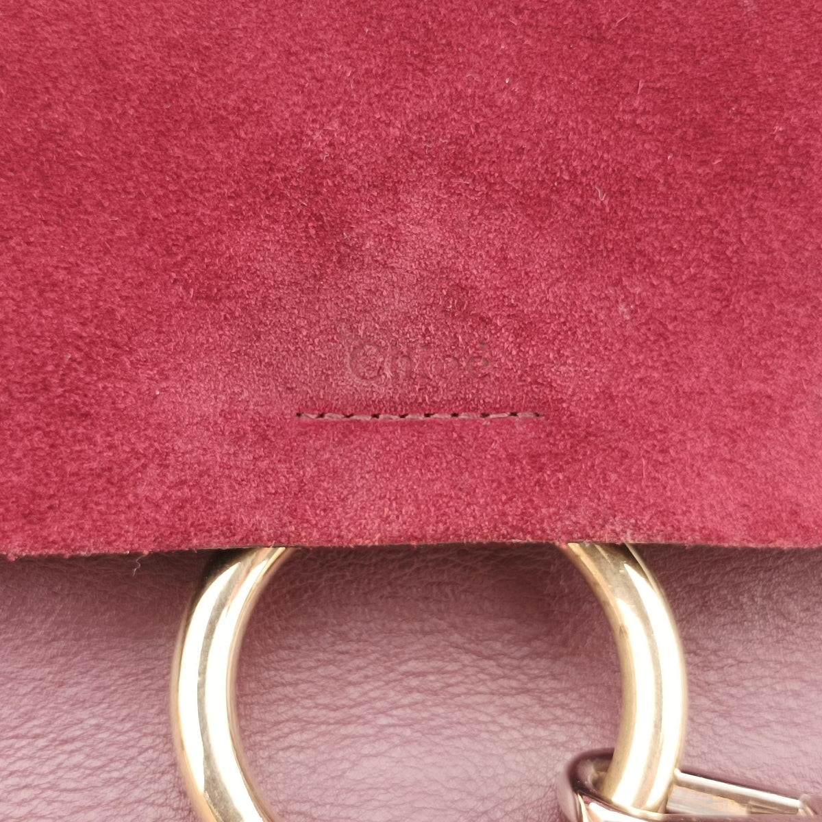 Vintage Chloe FAYE Burgundy Suede × leather  shoulderbag | stylenewstar
