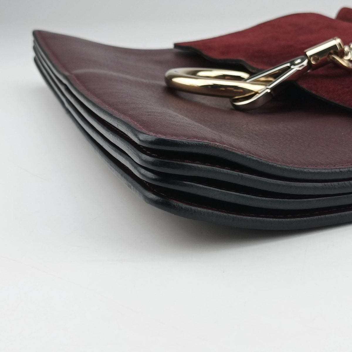 Vintage Chloe FAYE Burgundy Suede × leather  shoulderbag | stylenewstar