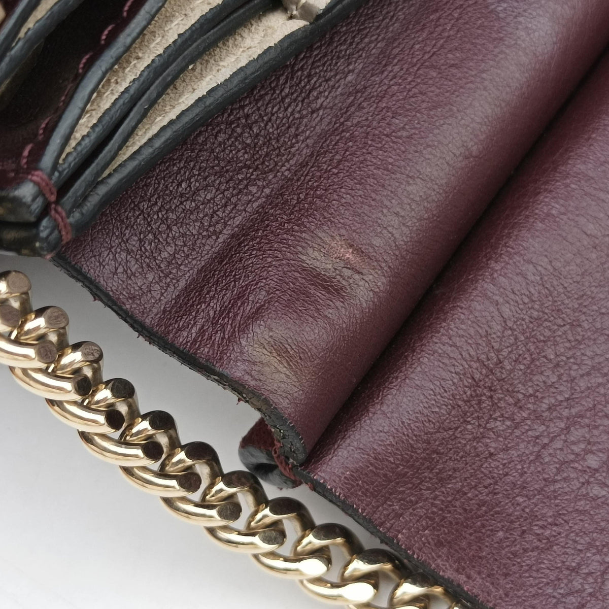 Vintage Chloe FAYE Burgundy Suede × leather  shoulderbag | stylenewstar