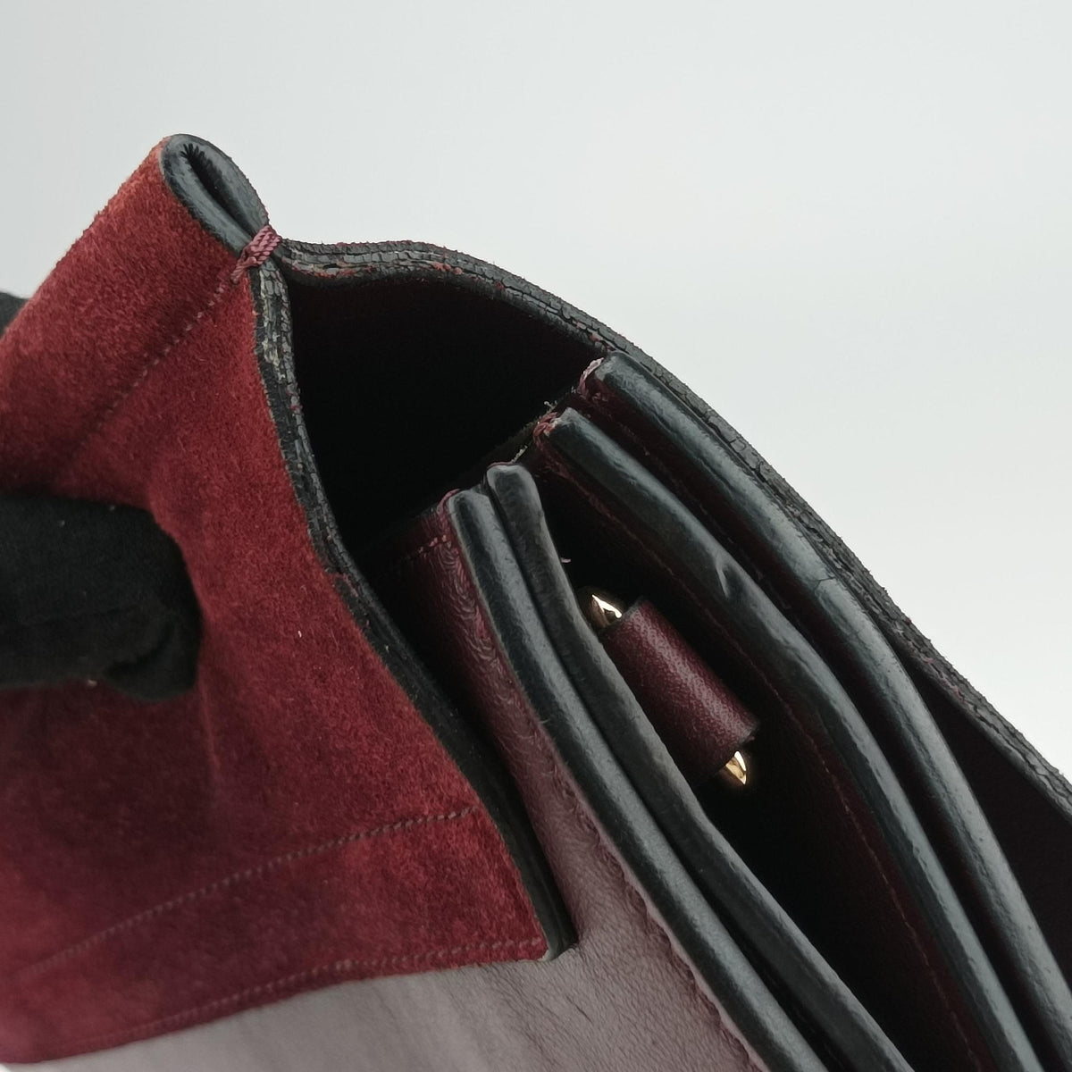 Vintage Chloe FAYE Burgundy Suede × leather  shoulderbag | stylenewstar