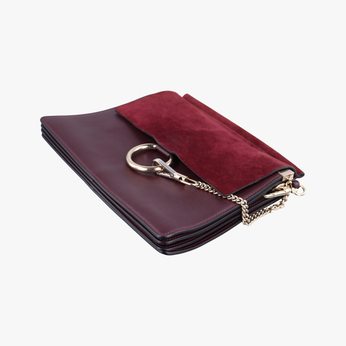 Vintage Chloe FAYE Burgundy Suede × leather  shoulderbag | stylenewstar